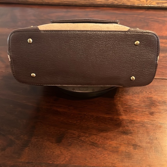 MCM Visetos Mini Handbg Leather and Canvas Brown/Tan - Picture 4 of 17